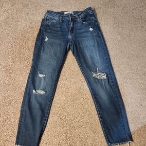 Women's Blue Distressed Jeans
